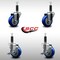 Service Caster 3.5'' SS Blue Poly Wheel Swivel 1'' Expanding Stem Caster Set 2 Brakes, 4PK SCC-SSEX20S3514-PPUB-BLUE-2-TLB-2-1 - alternate 4
